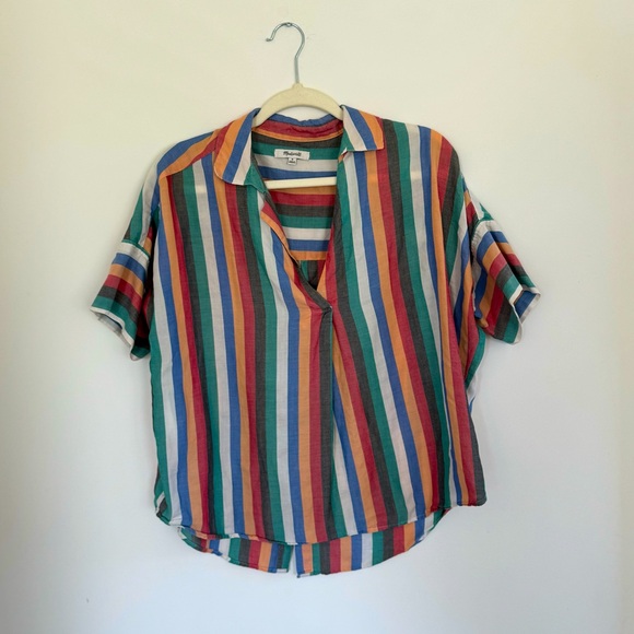 Madewell Tops - Madewell Courier Button-Back Shirt-Festival Stripe-M